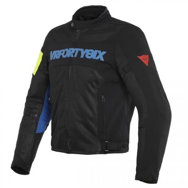 VR46 Grid AIR Tex Jacket Black Blue