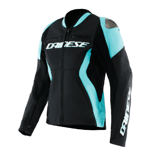 Racing 5 Leather Jacket Wmn Blk/Water 77N