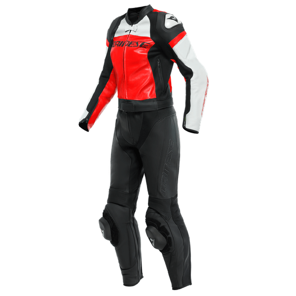 Mirage Lady Leather 2-P Suit Black/Lava-Red/White