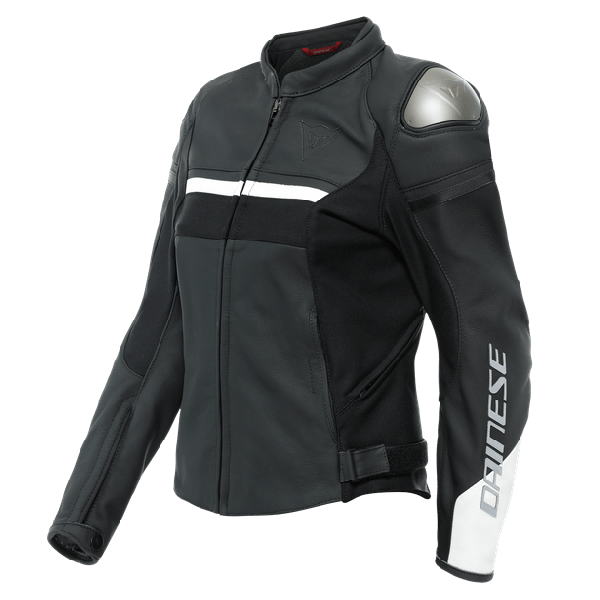 Rapida Lady Leather Jacket Black-Matt/White