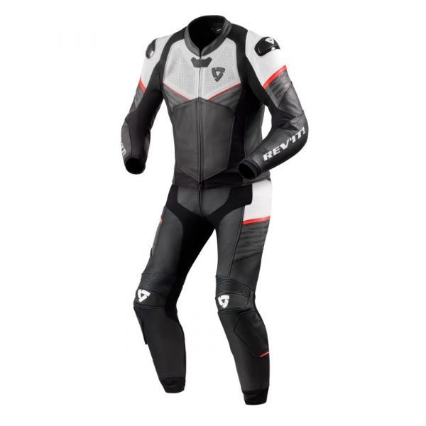 Beta 2-PC Suit White-Fluo Red