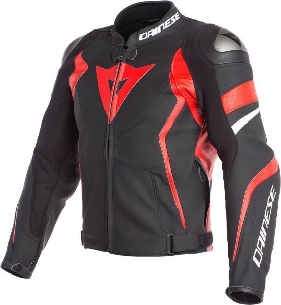 Avro 4 Leather Jacket Black/Red/White