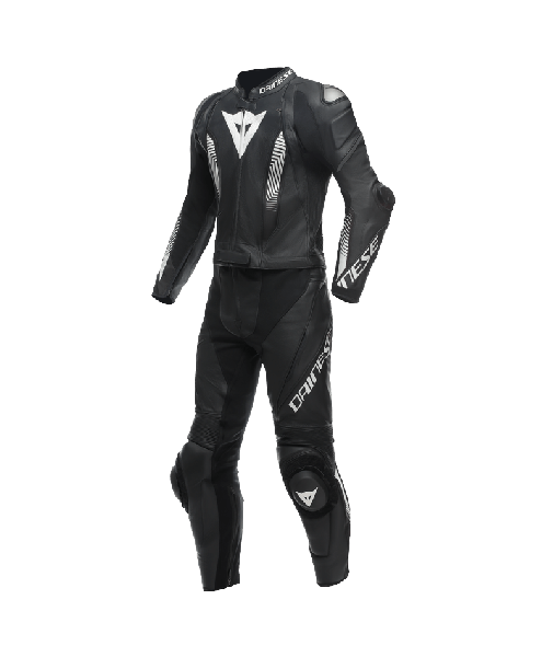 Laguna Seca 5 2PCS Leather Suit Perf. Black/Black/White